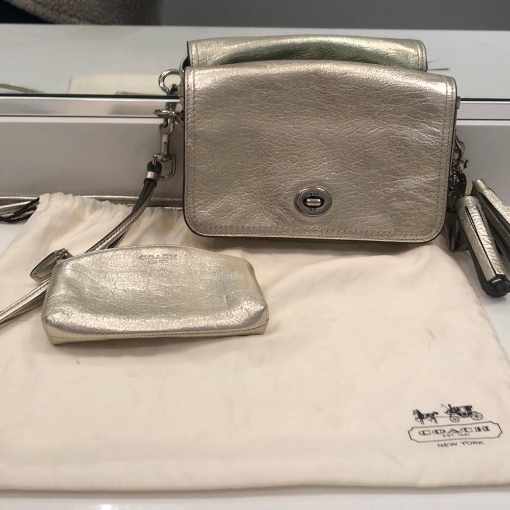 Coach crossbody bag and change purse